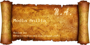 Modla Anilla névjegykártya